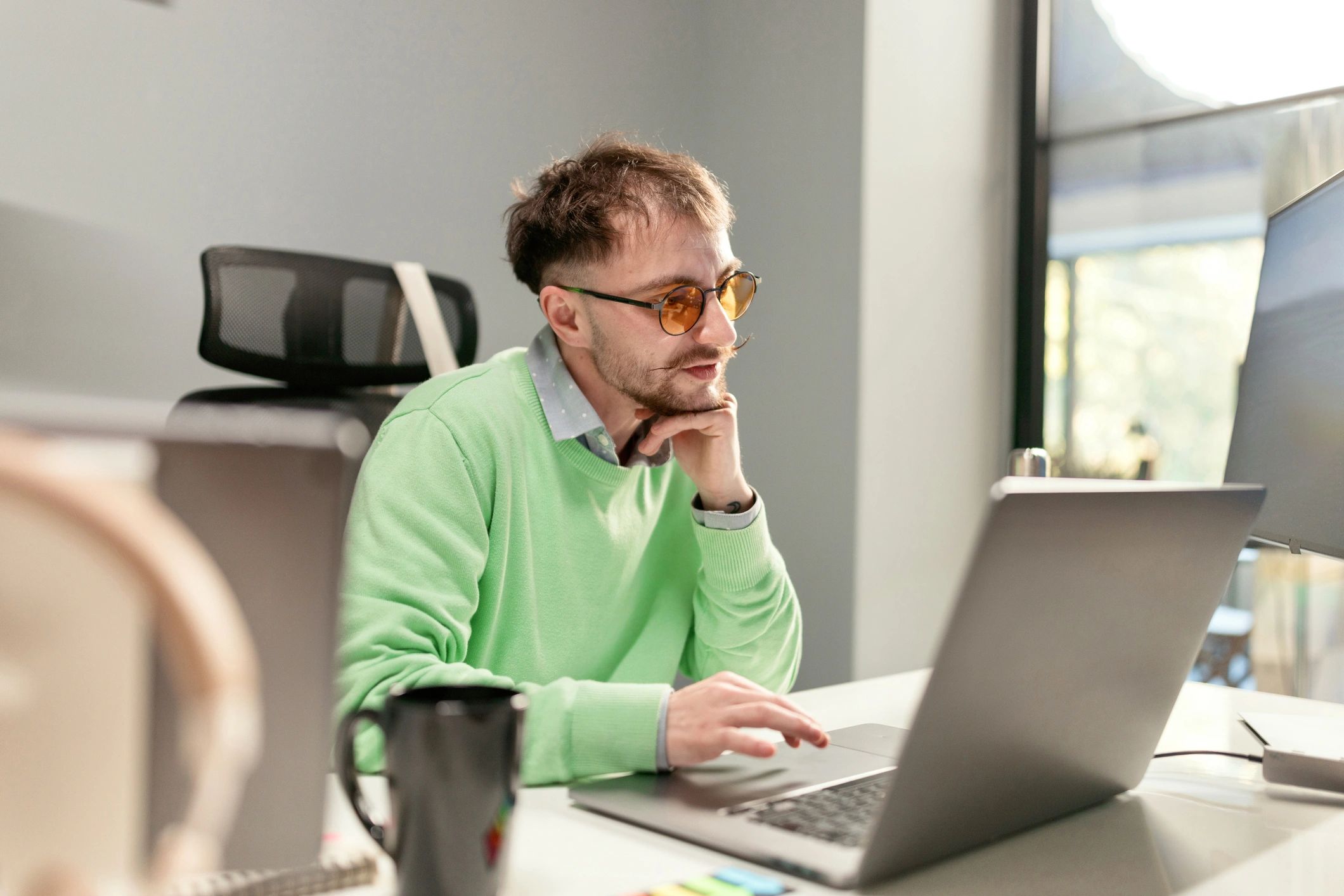 Professional portrait of a person in an office